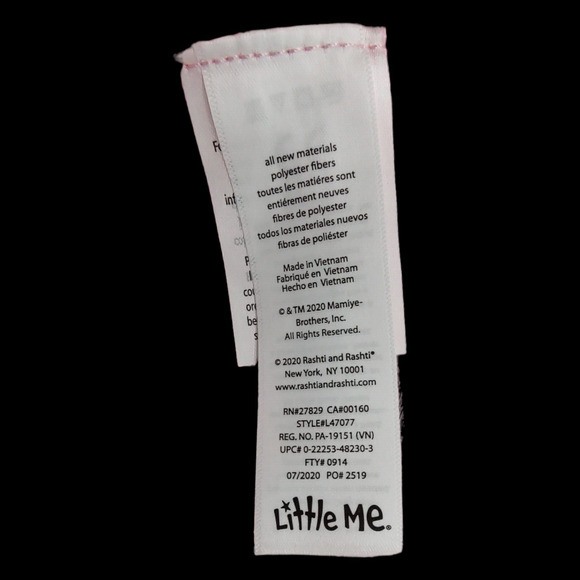 Macys Sweet Stuffed Lambie Plush Little Me Pink Snuggle Rattle Blanket Baby Gift - Picture 9 of 15